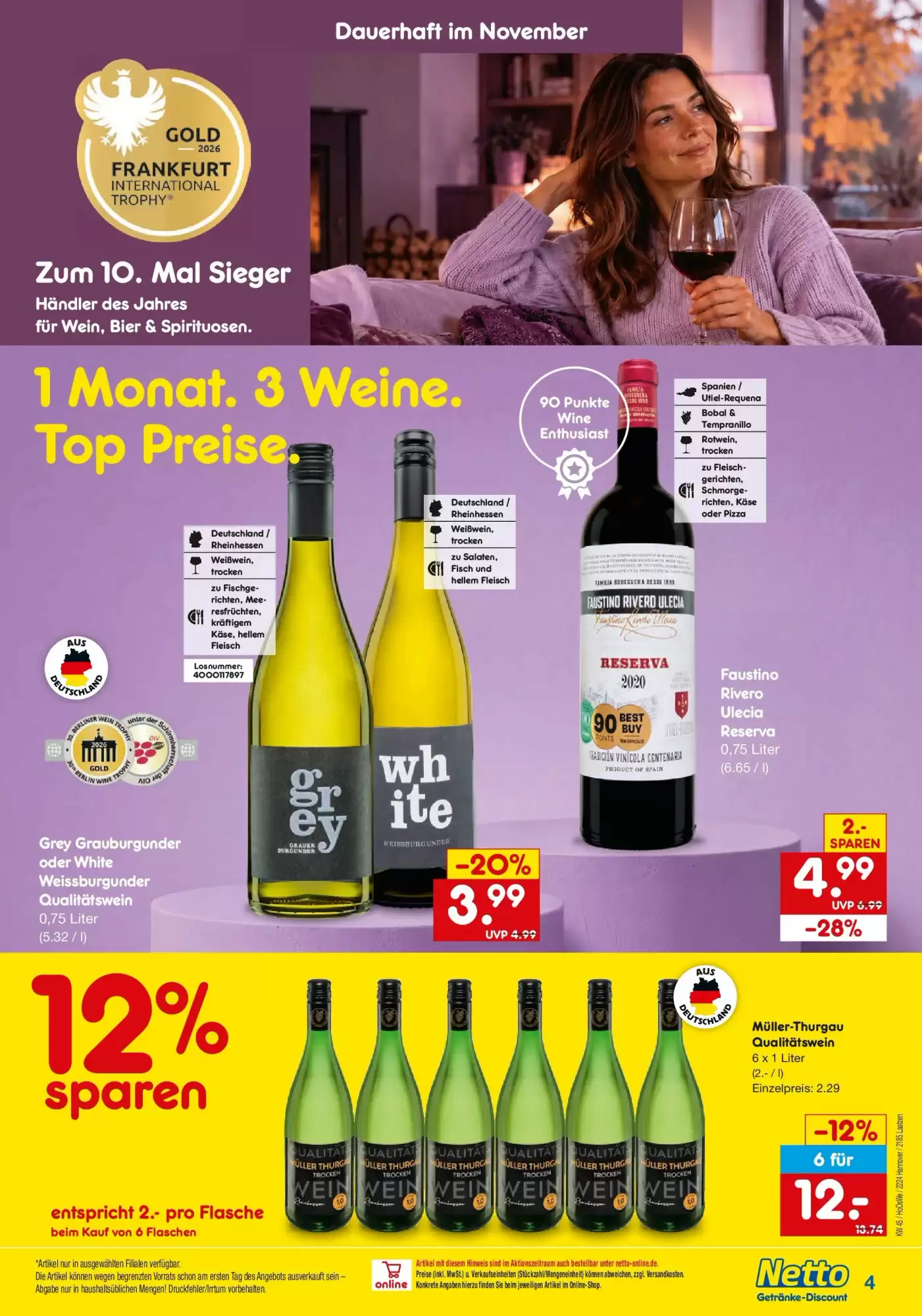 Netto Getränke Discount Prospekt (ab 01.11.2026) zum Blättern - Seite 4