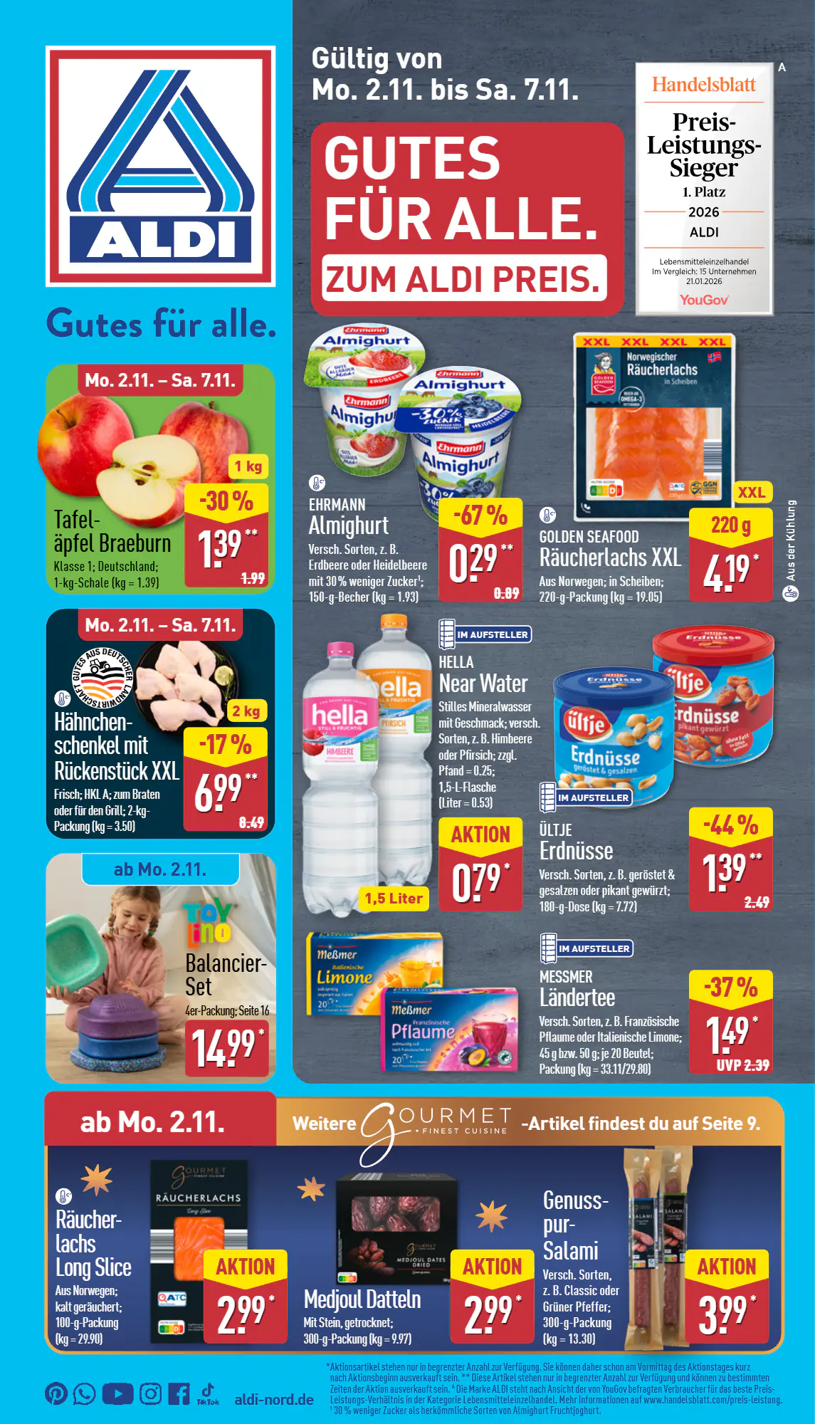 Aldi Nord Prospekt (ab 02.11.2026) zum Blättern - Seite 1