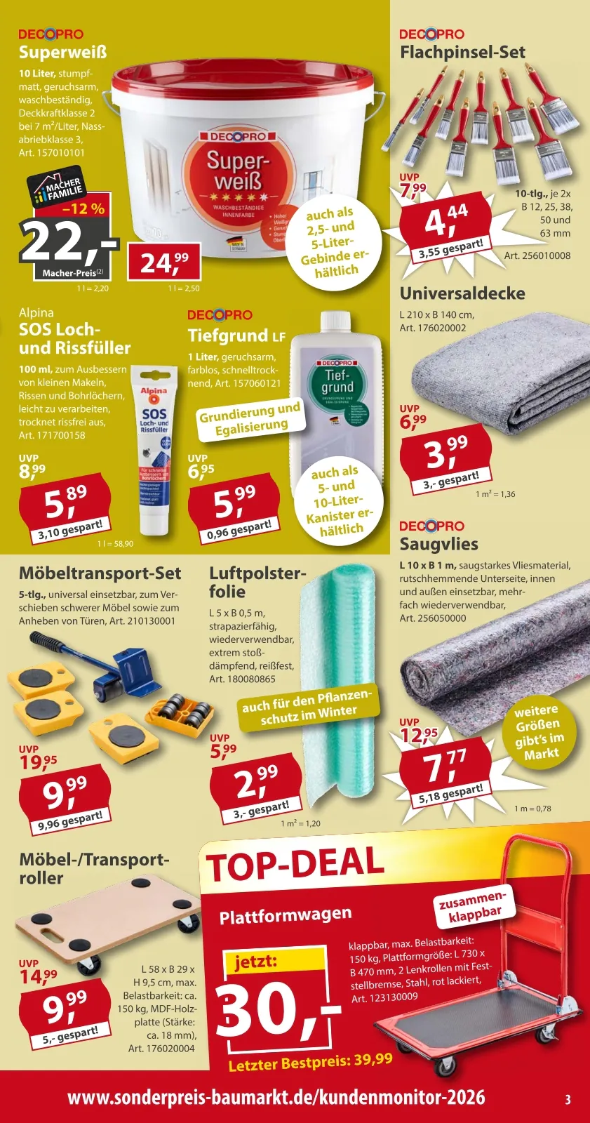 Sonderpreis Baumarkt Prospekt (ab 02.11.2026) zum Blättern - Seite 3