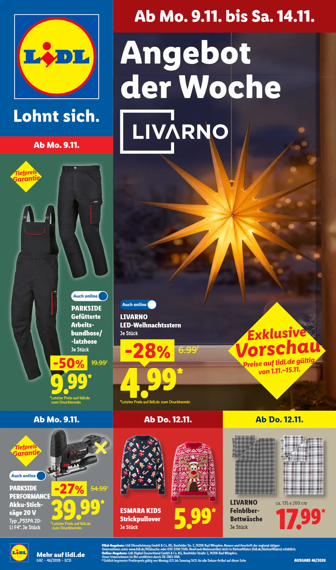 Lidl Prospekt (ab 09.11.2026) zum Blättern - Seite 1