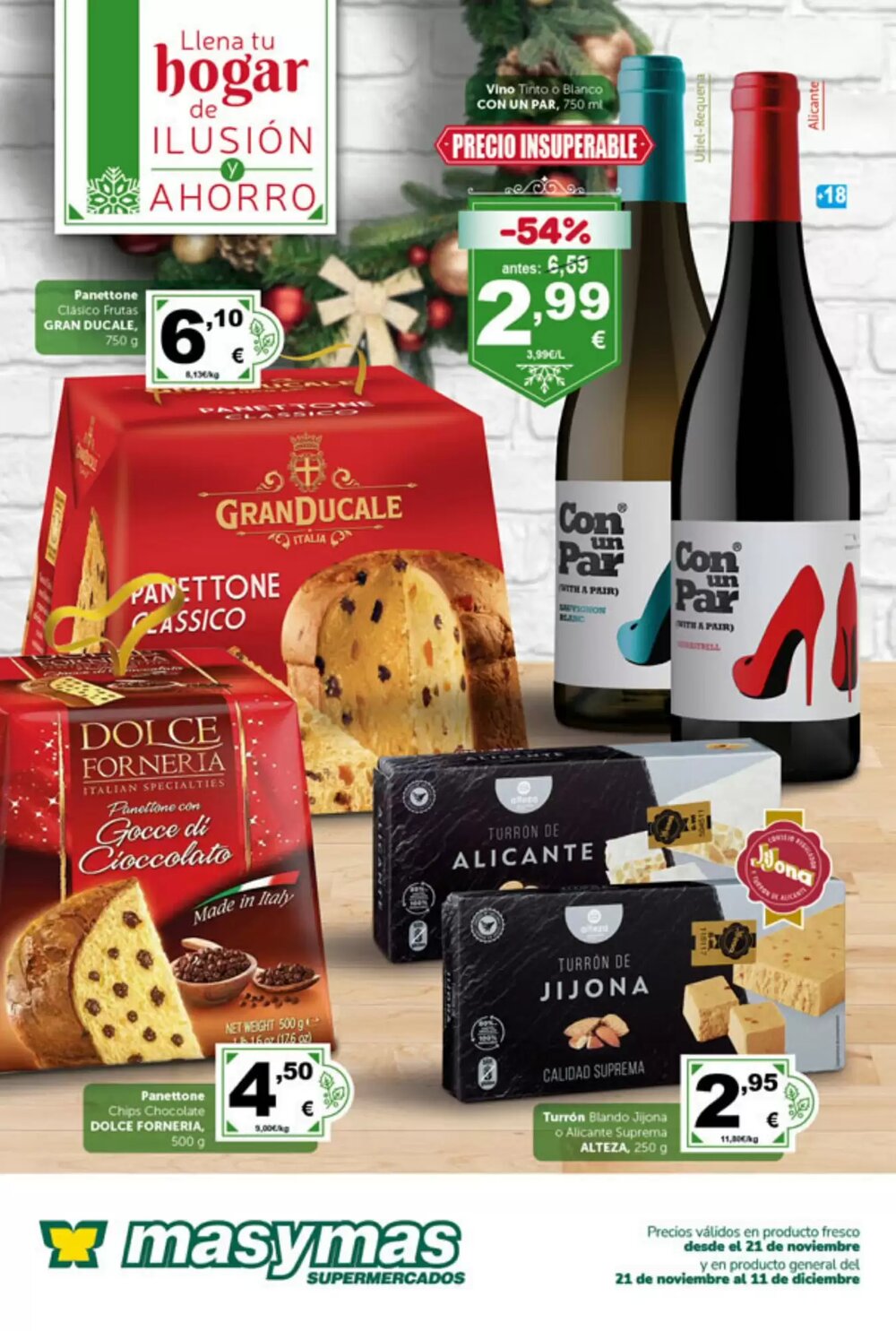 Folleto promocional de Masymas válido desde el 21/11/2025 - Página 1.