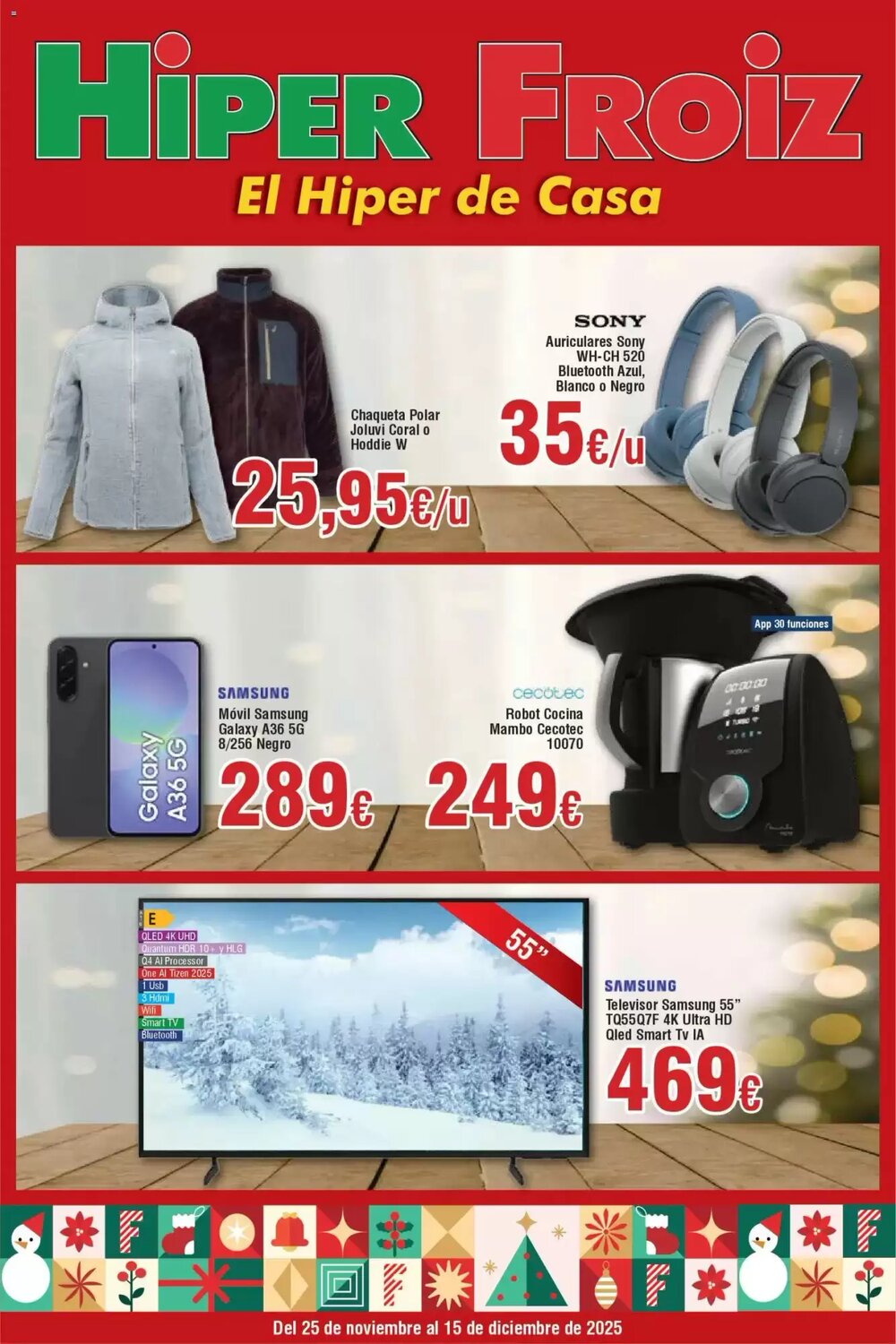 Folleto promocional de FROIZ válido desde el 25/11/2025 - Página 1.