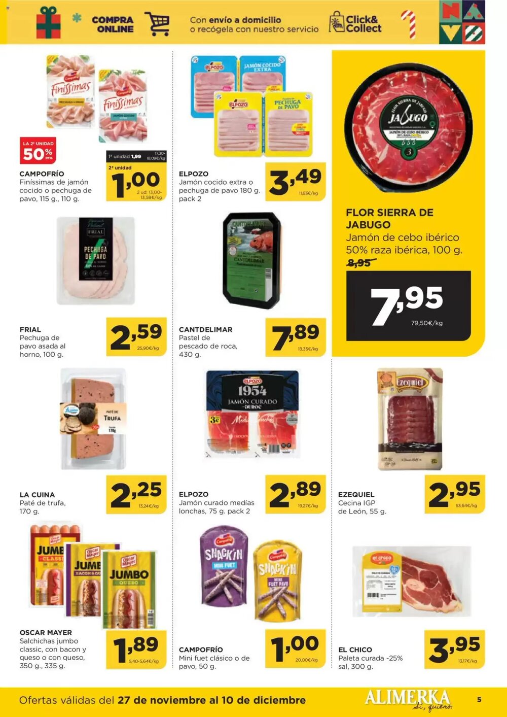 Folleto promocional de Alimerka válido desde el 27/11/2025 - Página 5.