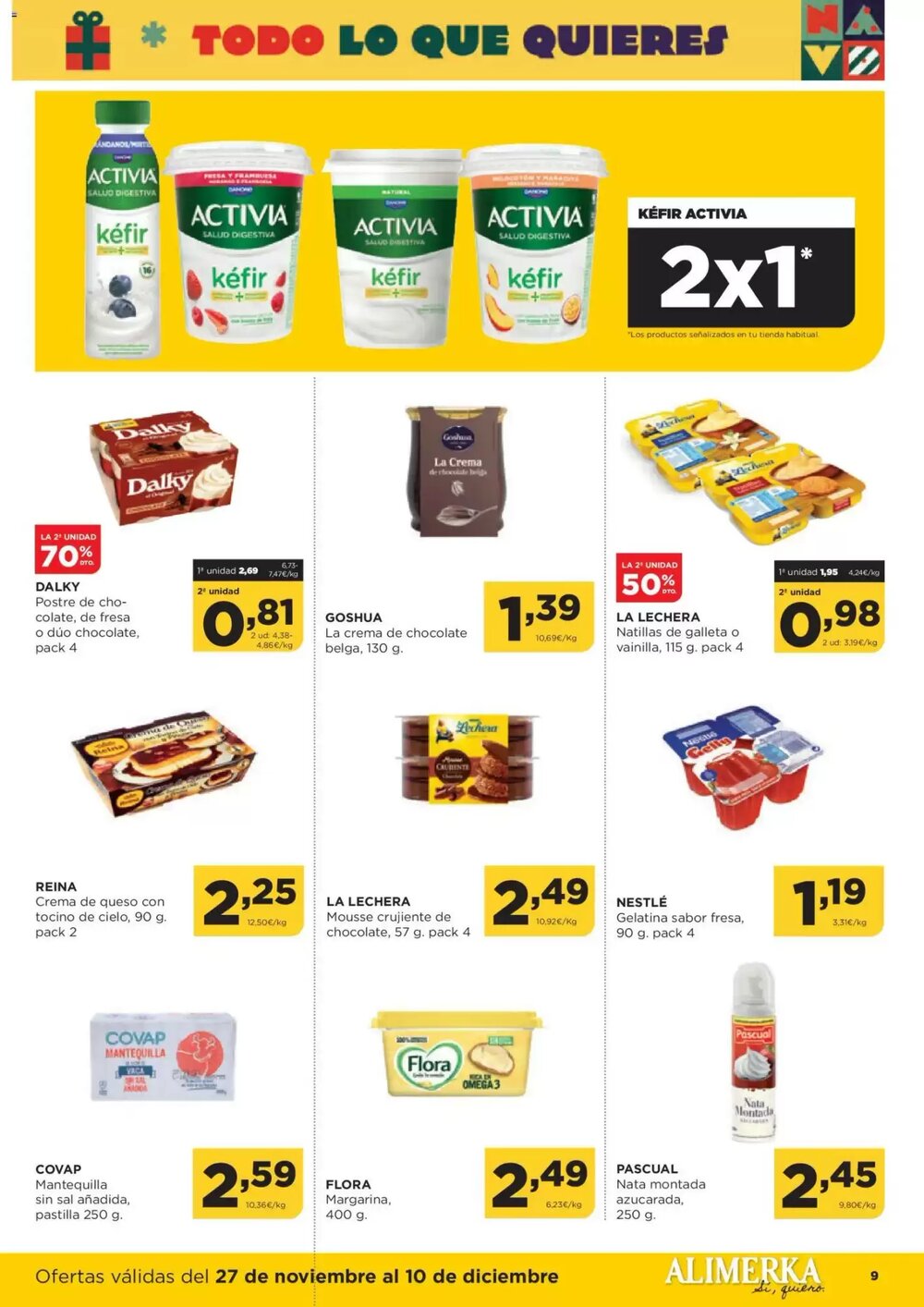 Folleto promocional de Alimerka válido desde el 27/11/2025 - Página 9.