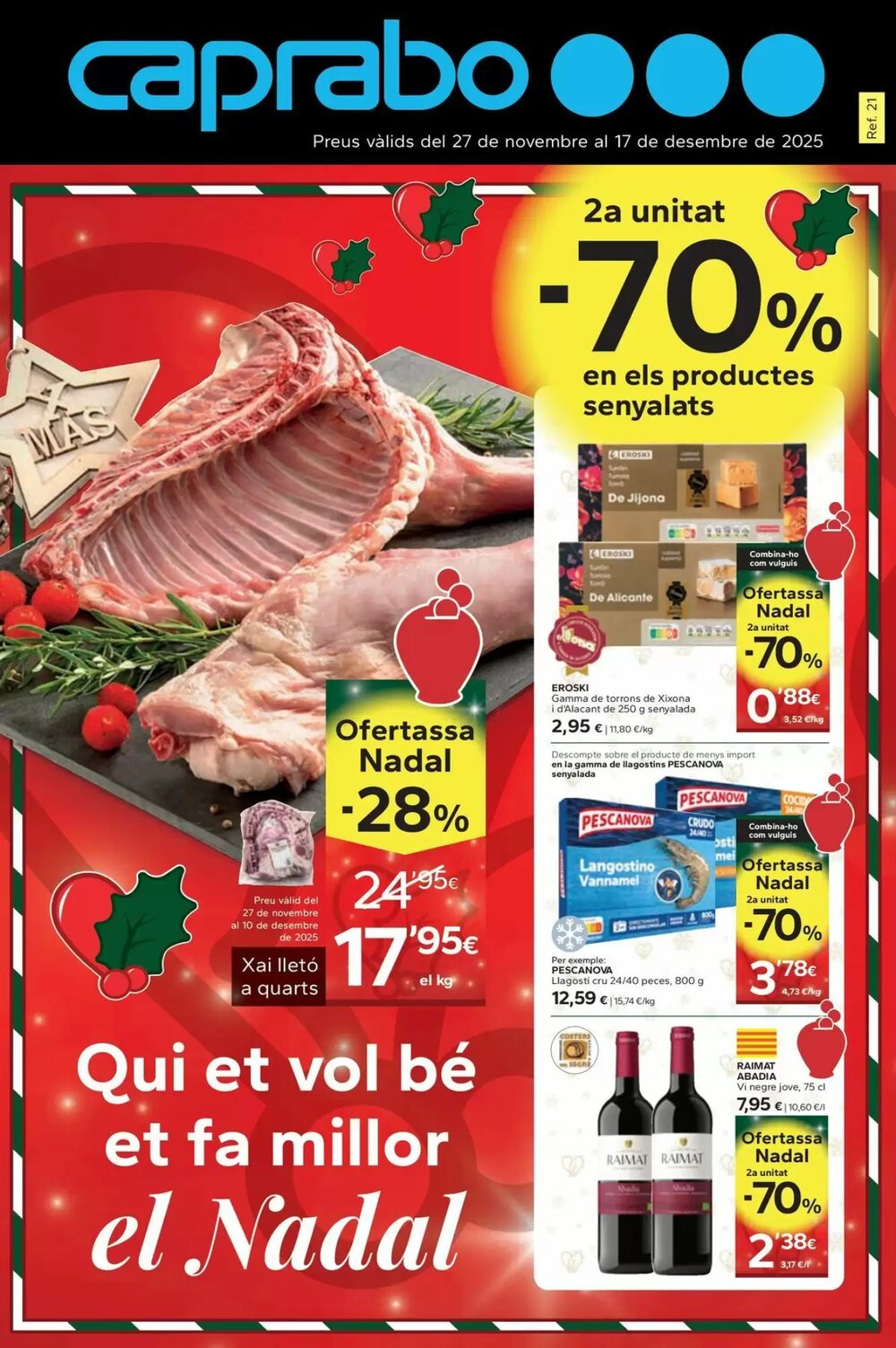 Folleto promocional de Caprabo válido desde el 27/11/2025 - Página 1.