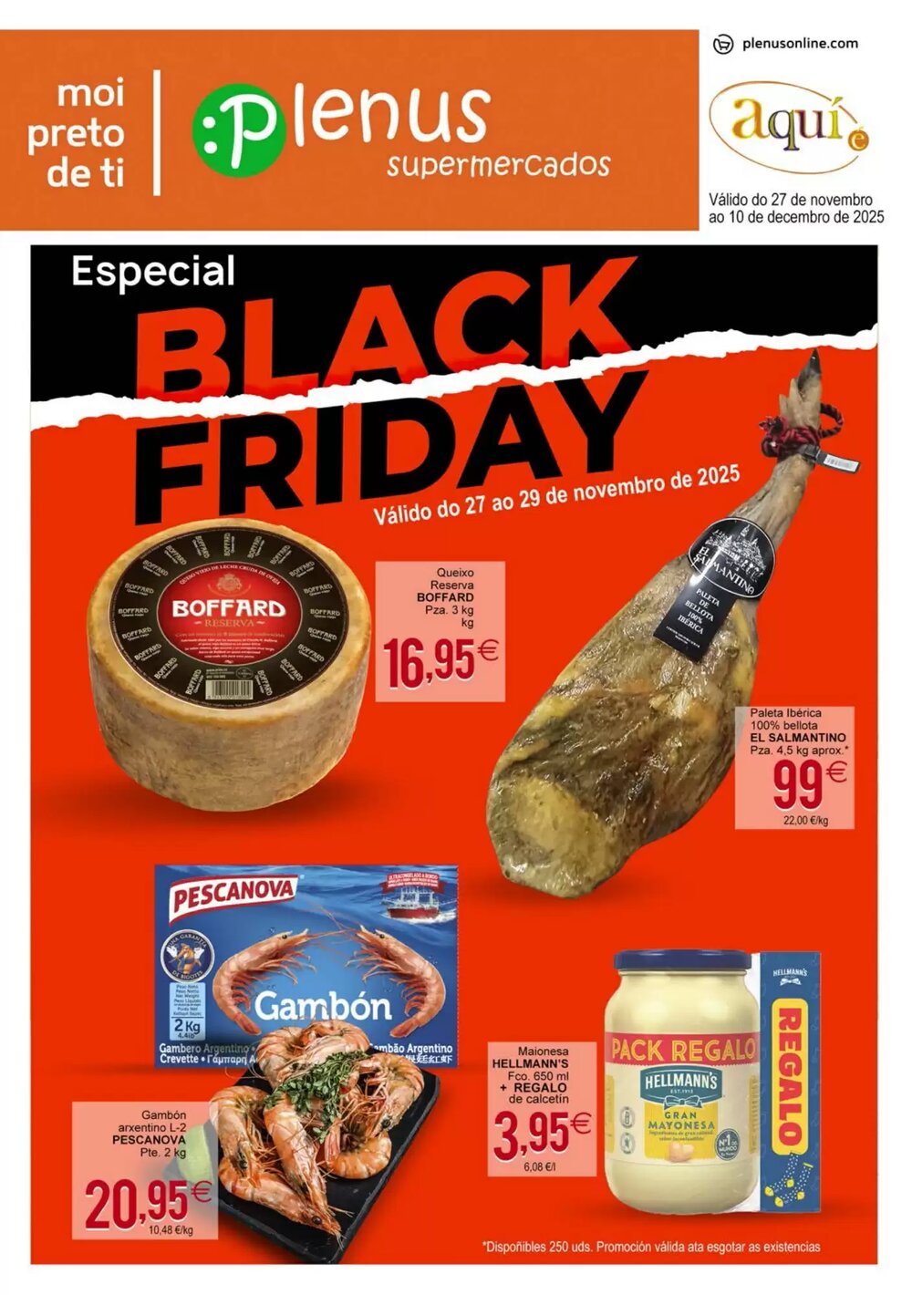 Folleto promocional de Plenus Supermercados válido desde el 27/11/2025 - Página 1.