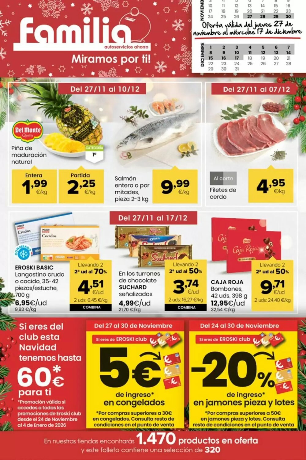 Folleto promocional de Autoservicios Familia válido desde el 27/11/2025 - Página 1.