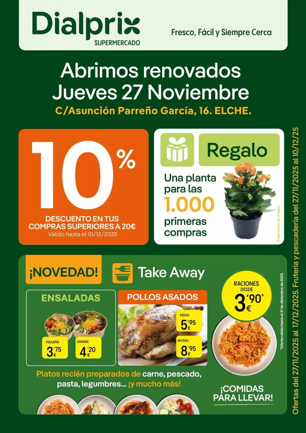 Folleto promocional de Dialprix válido desde el 27/11/2025 - Página 1.