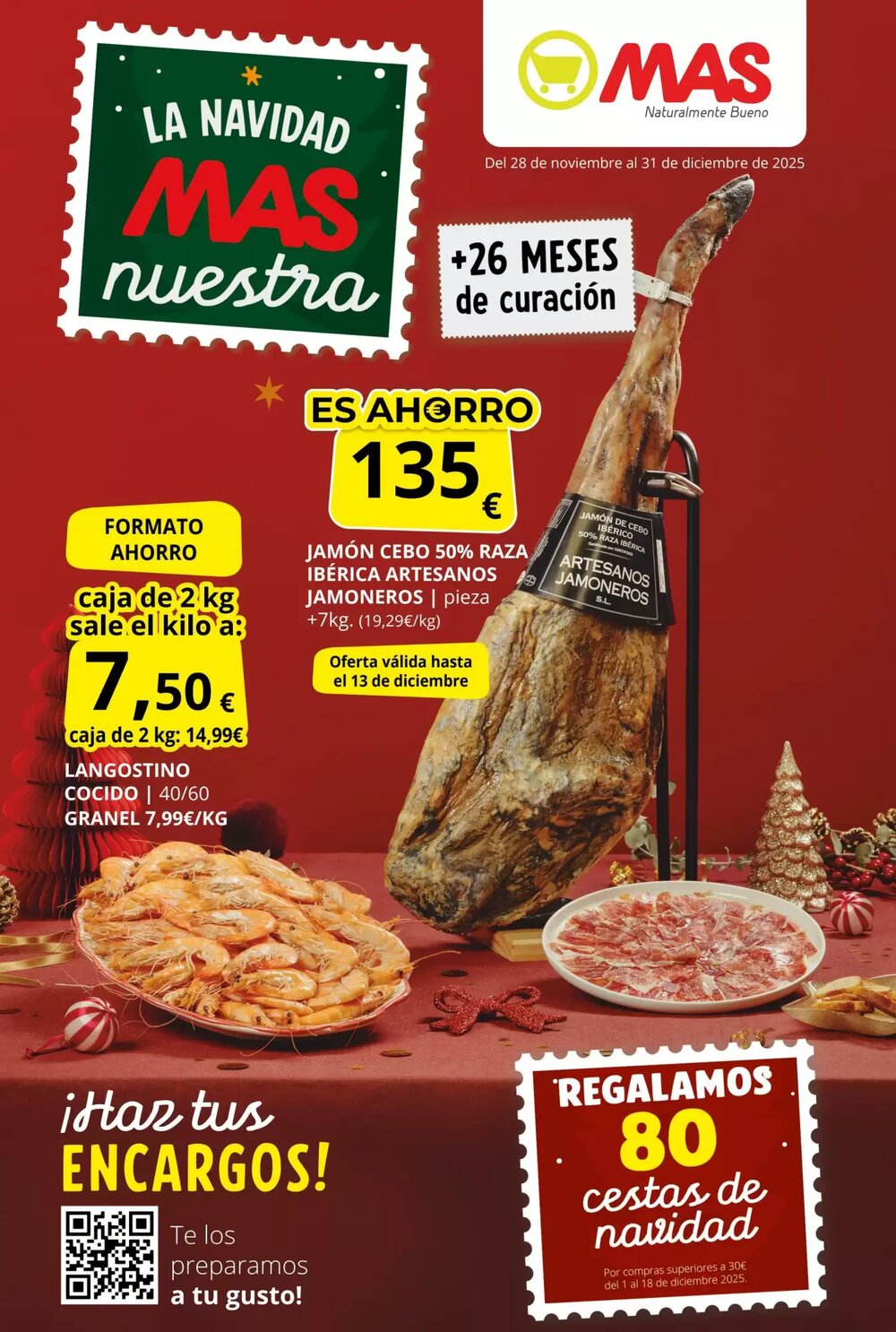 Folleto promocional de MAS válido desde el 28/11/2025 - Página 1.