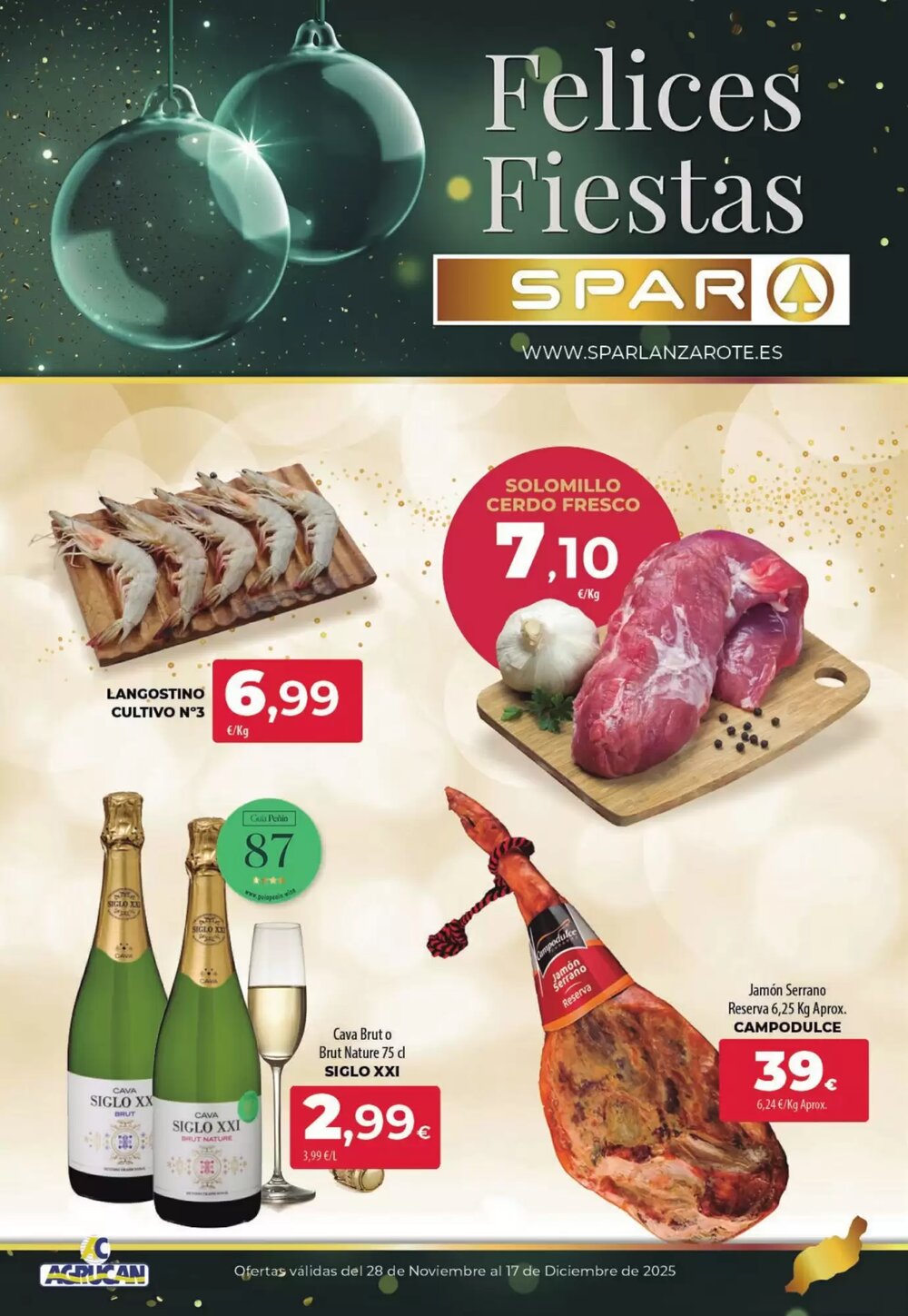 Folleto promocional de Spar válido desde el 28/11/2025 - Página 1.