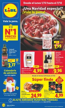 Folleto promocional de Lidl válido desde el 01/12/2025