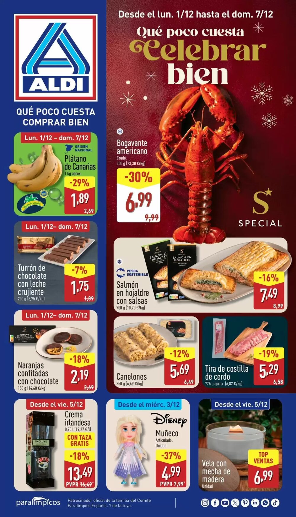 Folleto promocional de ALDI válido desde el 01/12/2025 - Página 1.