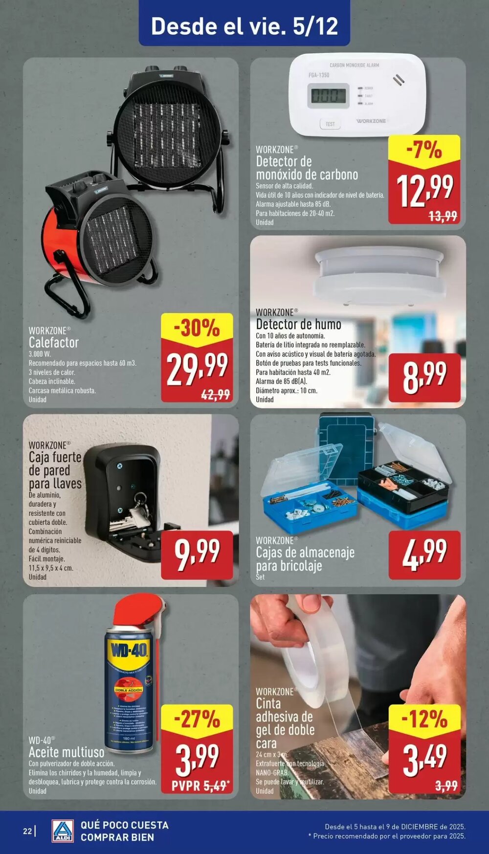 Folleto promocional de ALDI válido desde el 01/12/2025 - Página 22.
