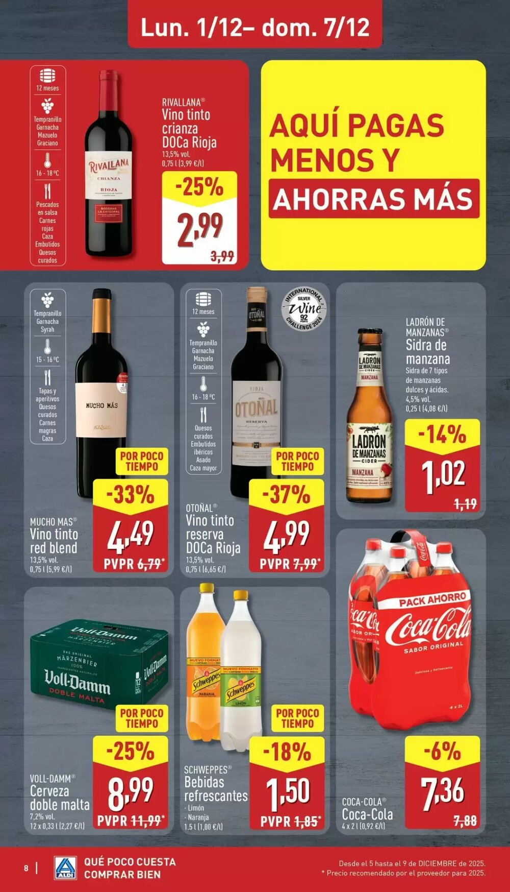 Folleto promocional de ALDI válido desde el 01/12/2025 - Página 8.