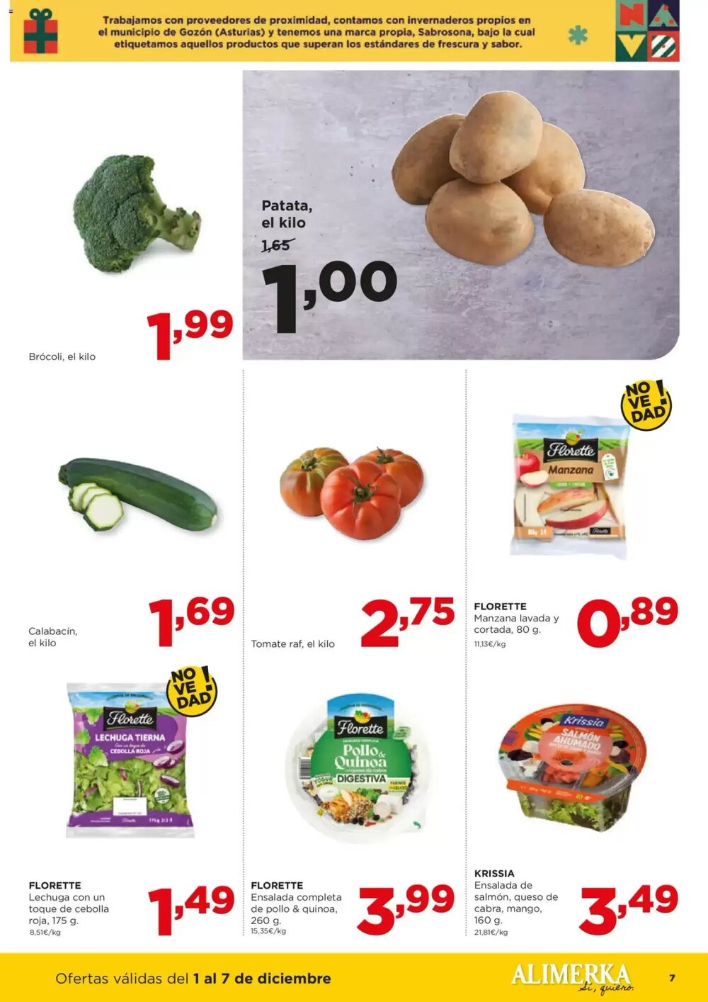 Folleto promocional de Alimerka válido desde el 01/12/2025 - Página 7.