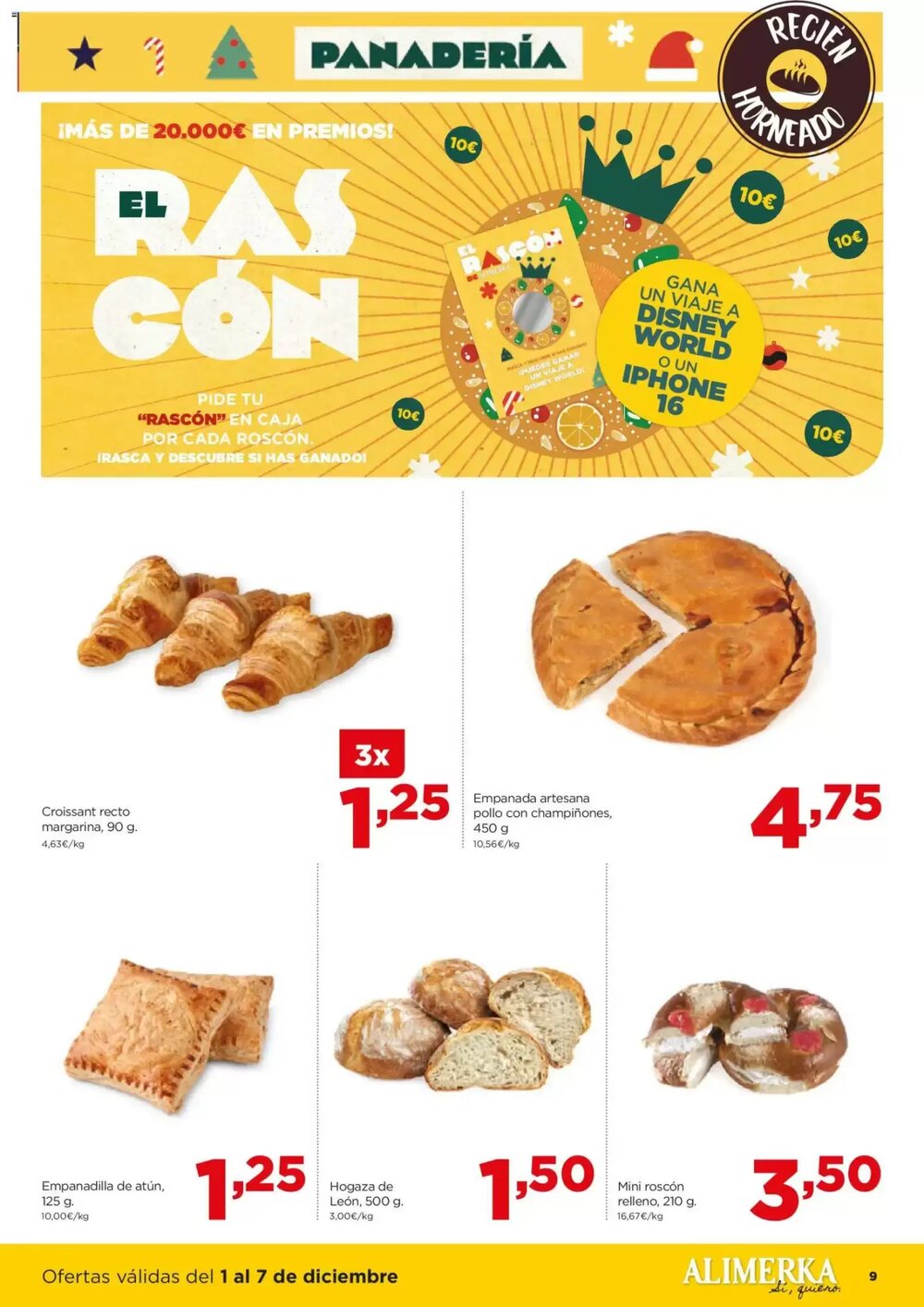 Folleto promocional de Alimerka válido desde el 01/12/2025 - Página 9.