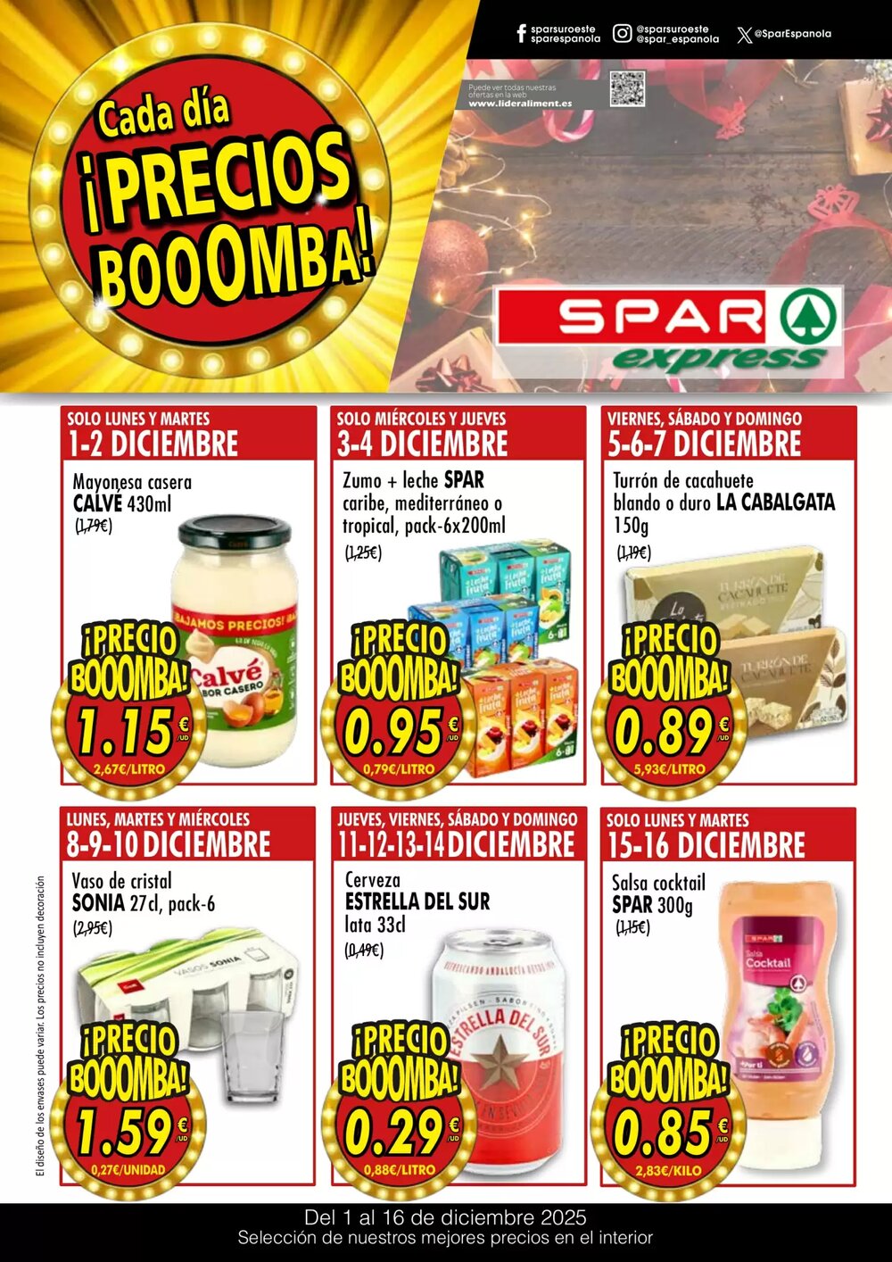 Folleto promocional de Spar válido desde el 01/12/2025 - Página 1.