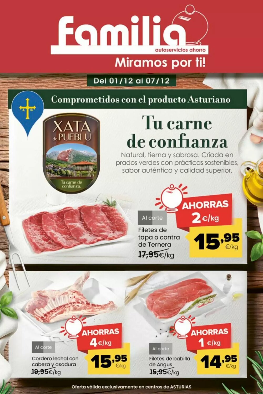 Folleto promocional de Autoservicios Familia válido desde el 01/12/2025 - Página 1.