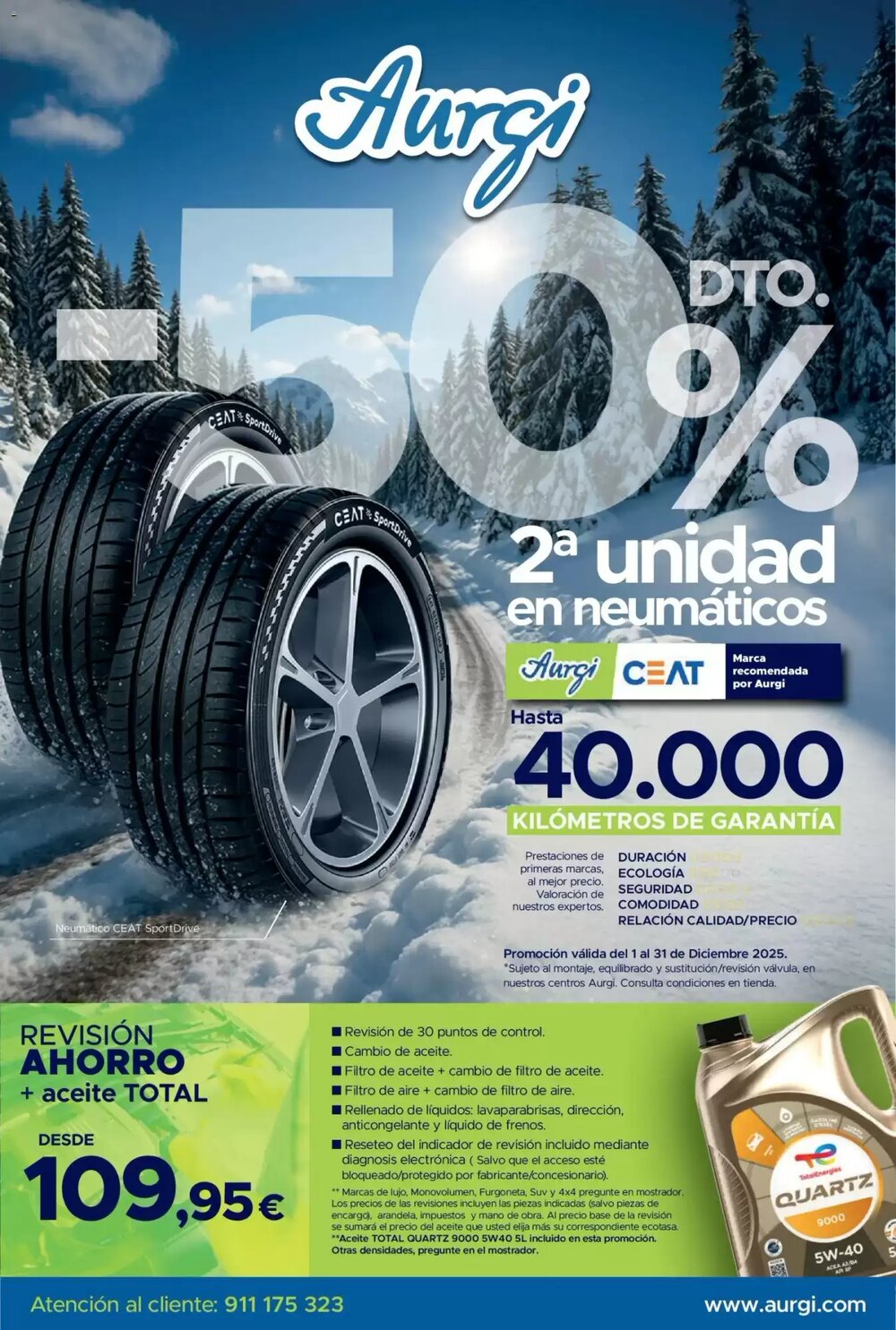 Folleto promocional de Aurgi válido desde el 01/12/2025 - Página 1.
