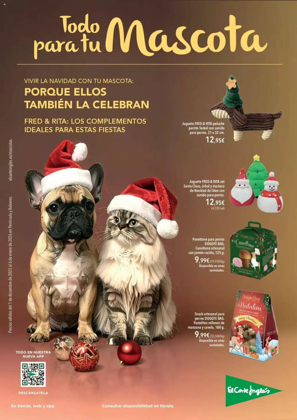 Folleto promocional de El Corte Inglés válido desde el 01/12/2025 - Página 1.