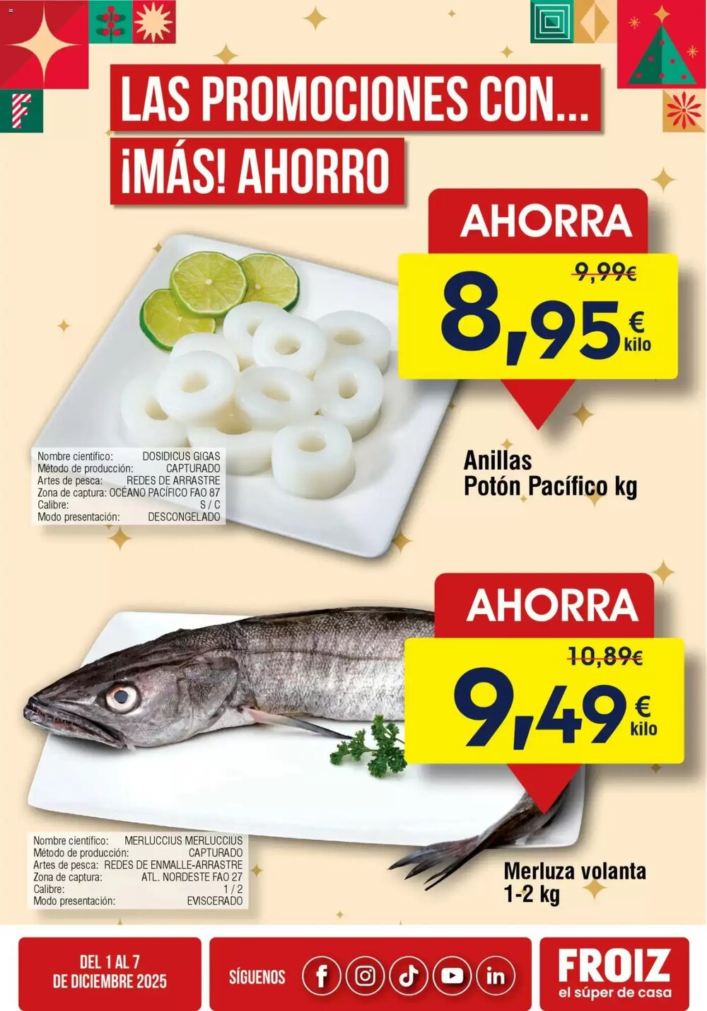 Folleto promocional de FROIZ válido desde el 01/12/2025 - Página 2.