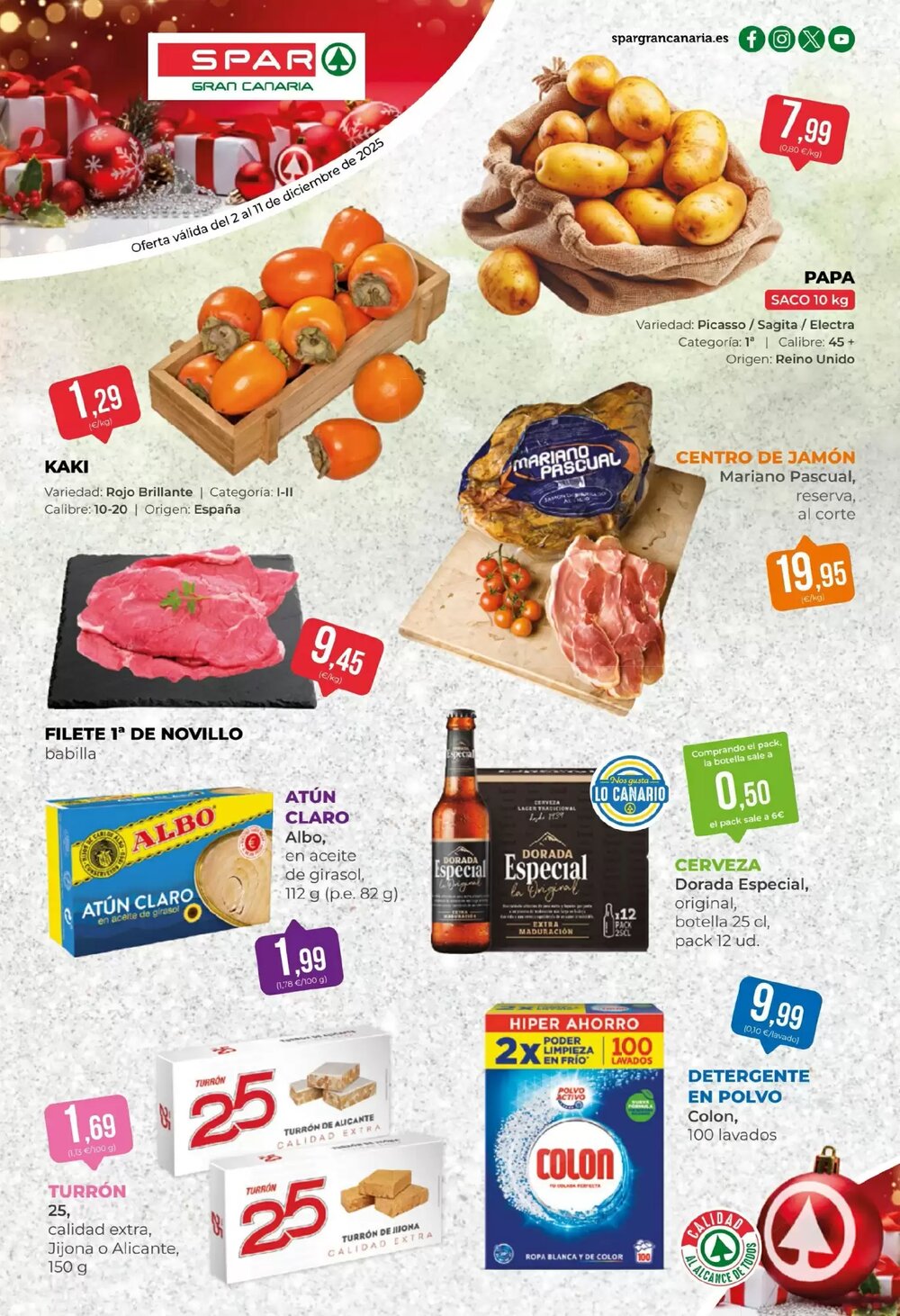 Folleto promocional de SPAR Gran Canaria válido desde el 02/12/2025 - Página 1.