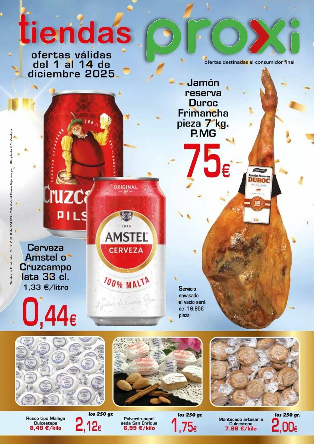 Folleto promocional de Proxi válido desde el 02/12/2025 - Página 1.