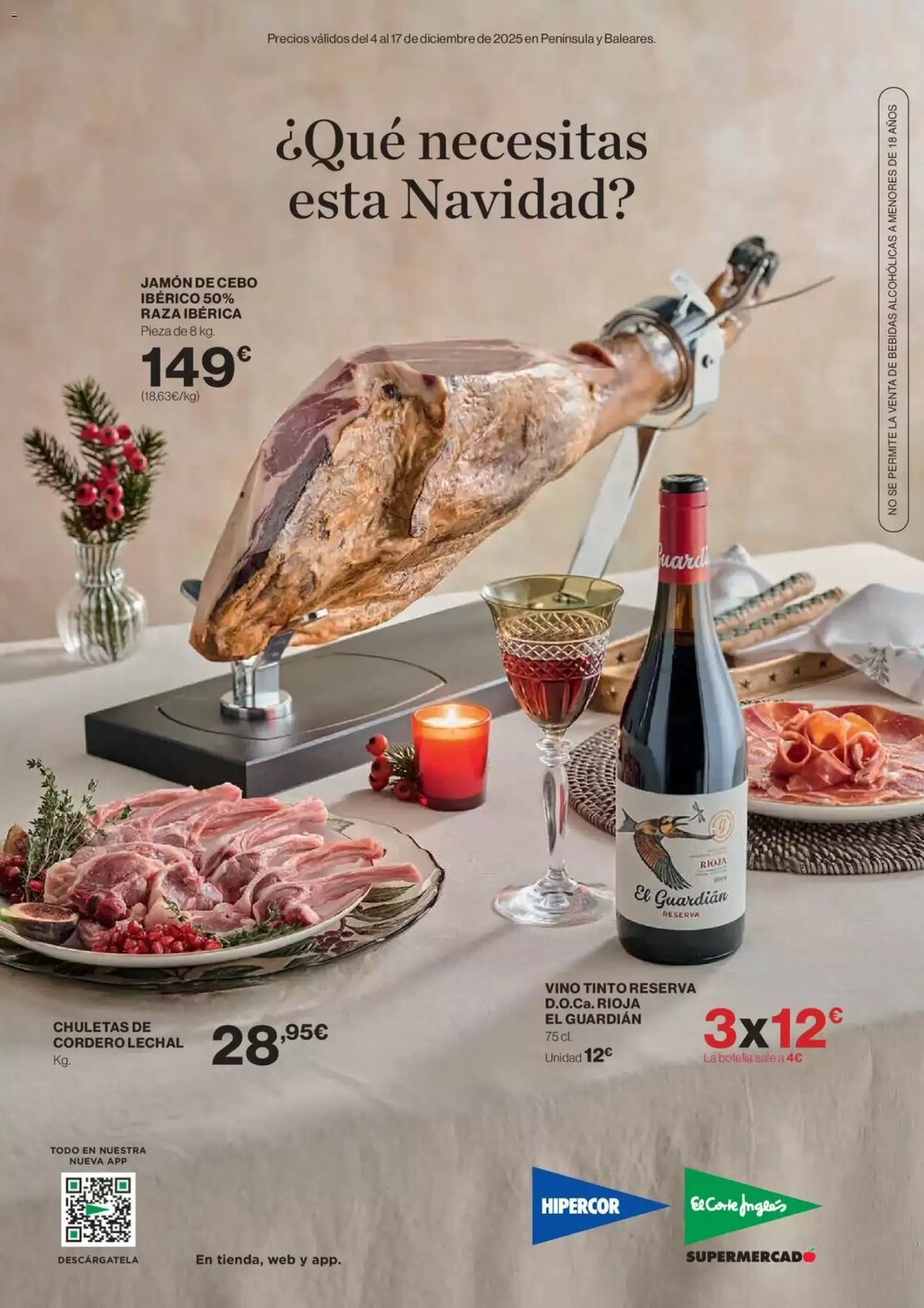 Folleto promocional de El Corte Inglés válido desde el 04/12/2025 - Página 1.