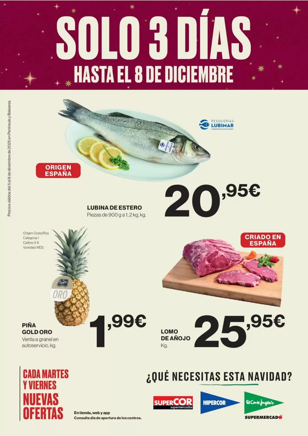 Folleto promocional de El Corte Inglés válido desde el 05/12/2025 - Página 1.