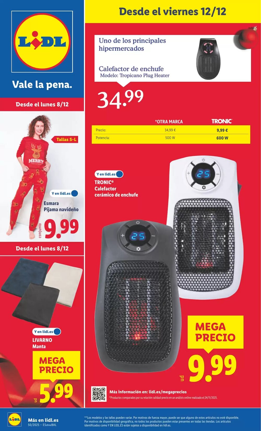 Folleto promocional de Lidl válido desde el 08/12/2025 - Página 1.