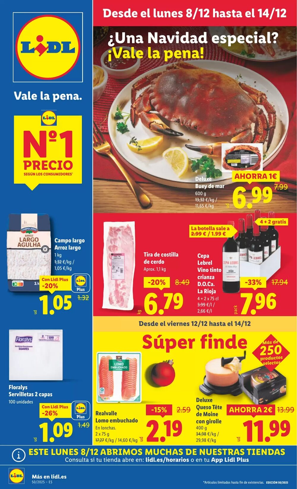 Folleto promocional de Lidl válido desde el 08/12/2025 - Página 1.