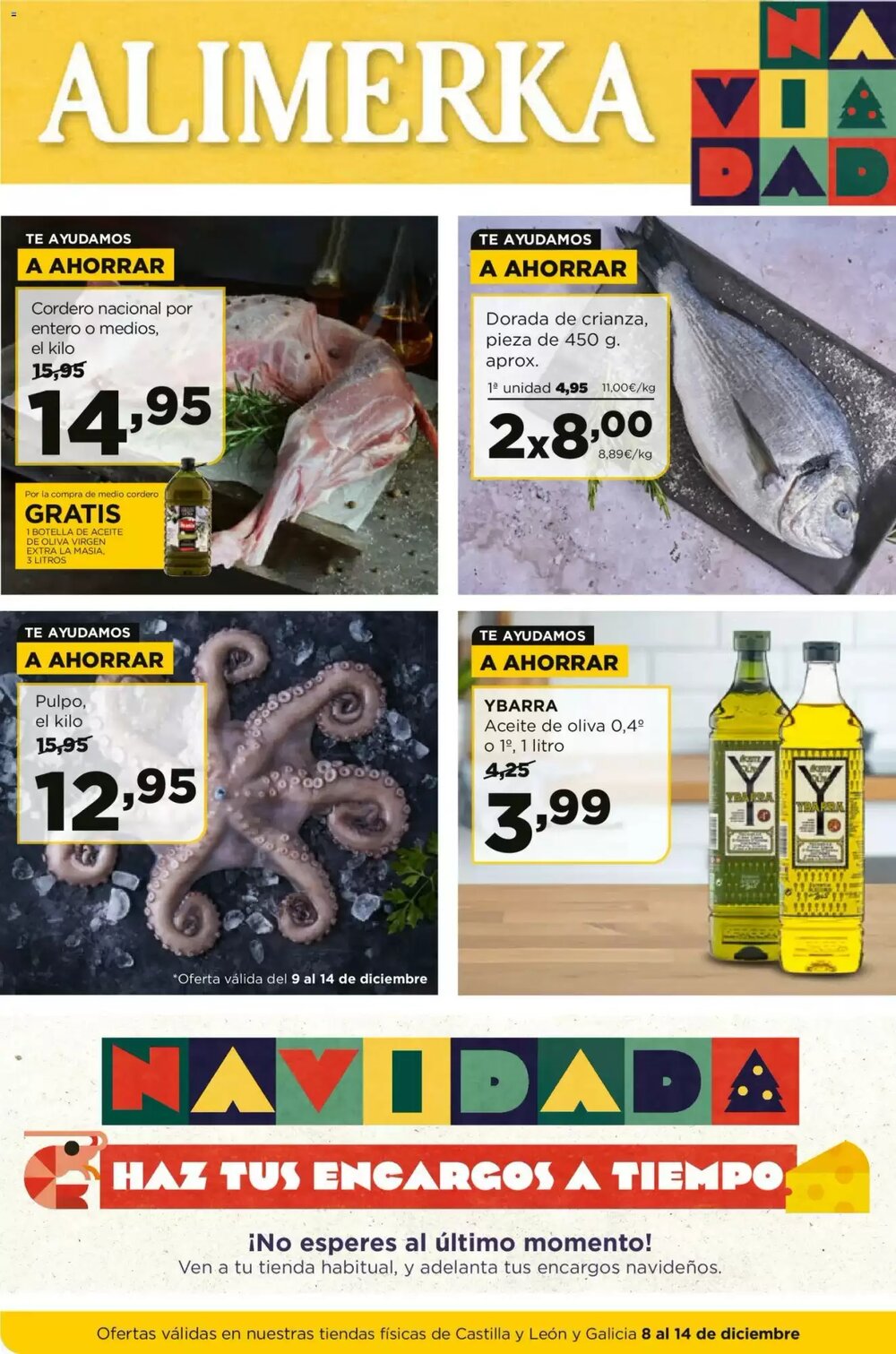 Folleto promocional de Alimerka válido desde el 08/12/2025 - Página 1.