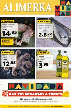 Folleto promocional de Alimerka válido desde el 08/12/2025