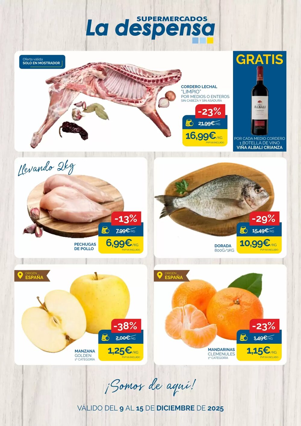Folleto promocional de Supermercados La Despensa válido desde el 09/12/2025 - Página 1.