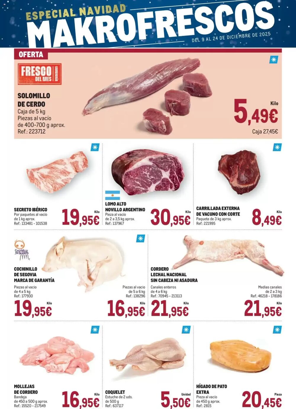 Folleto promocional de Makro válido desde el 09/12/2025 - Página 1.