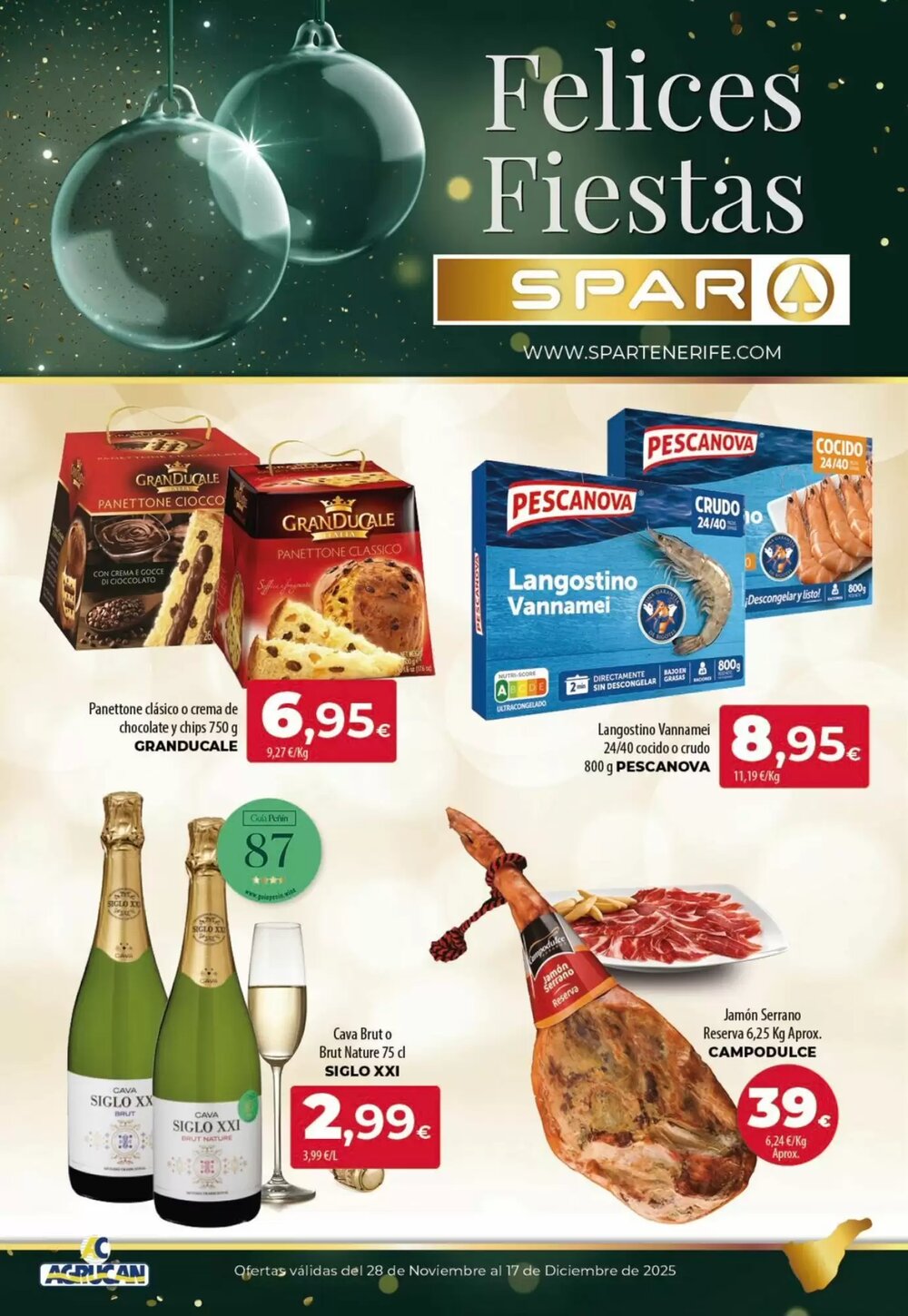 Folleto promocional de Spar Tenerife válido desde el 09/12/2025 - Página 1.