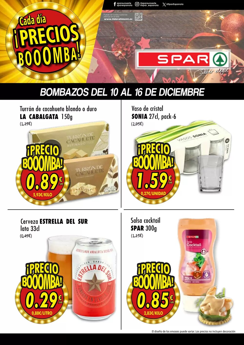 Folleto promocional de Spar válido desde el 10/12/2025 - Página 1.