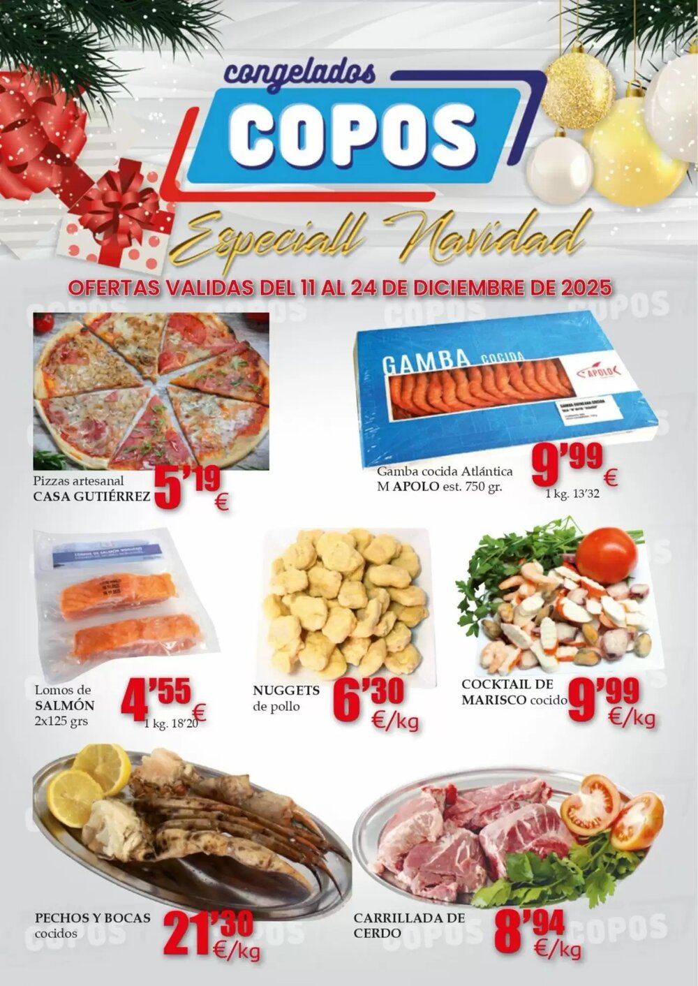 Folleto promocional de Congelados Copos válido desde el 11/12/2025 - Página 1.