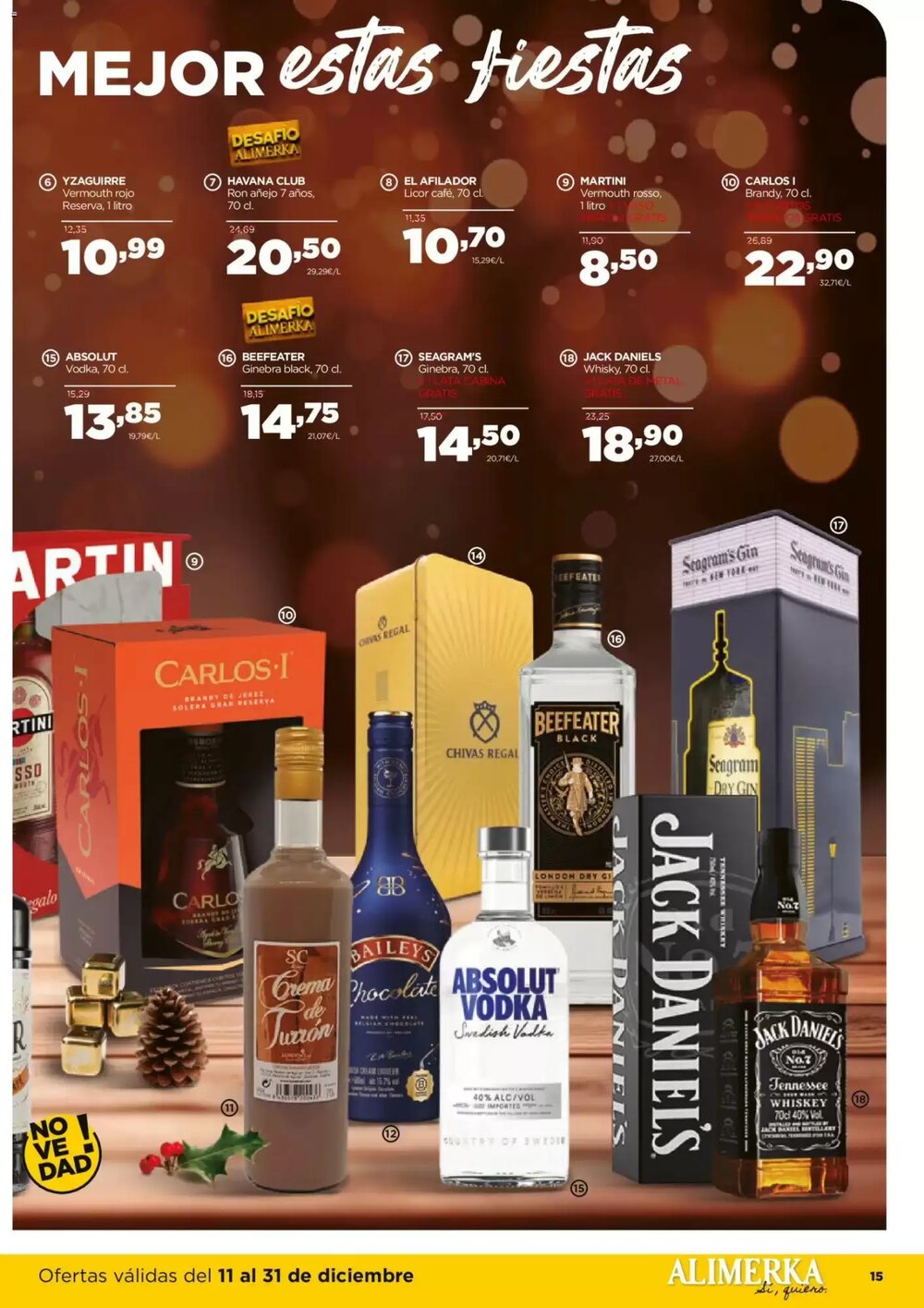 Folleto promocional de Alimerka válido desde el 11/12/2025 - Página 15.