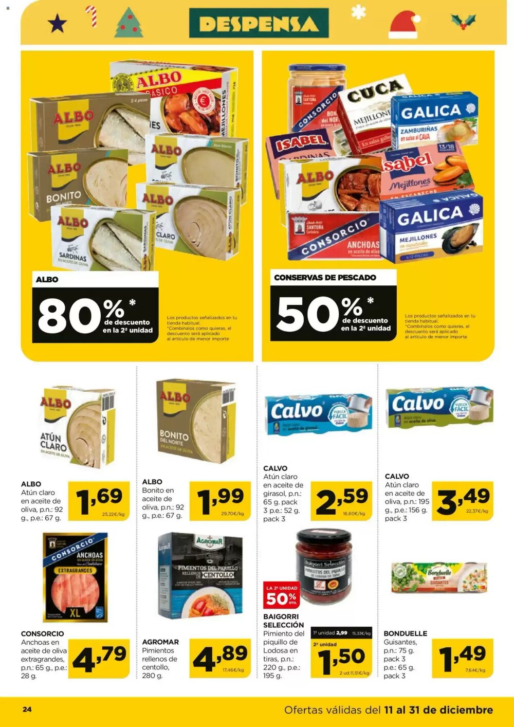 Folleto promocional de Alimerka válido desde el 11/12/2025 - Página 26.