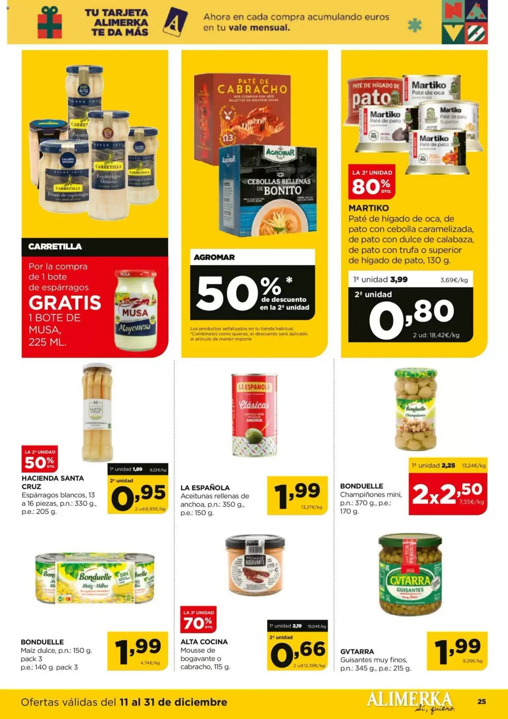 Folleto promocional de Alimerka válido desde el 11/12/2025 - Página 27.