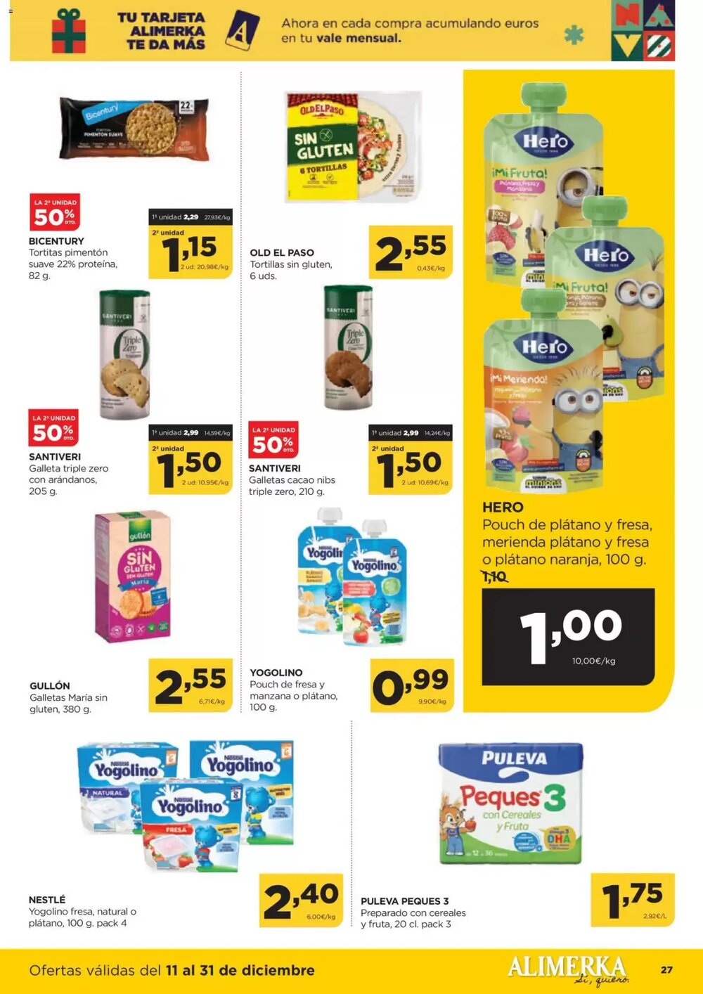 Folleto promocional de Alimerka válido desde el 11/12/2025 - Página 29.