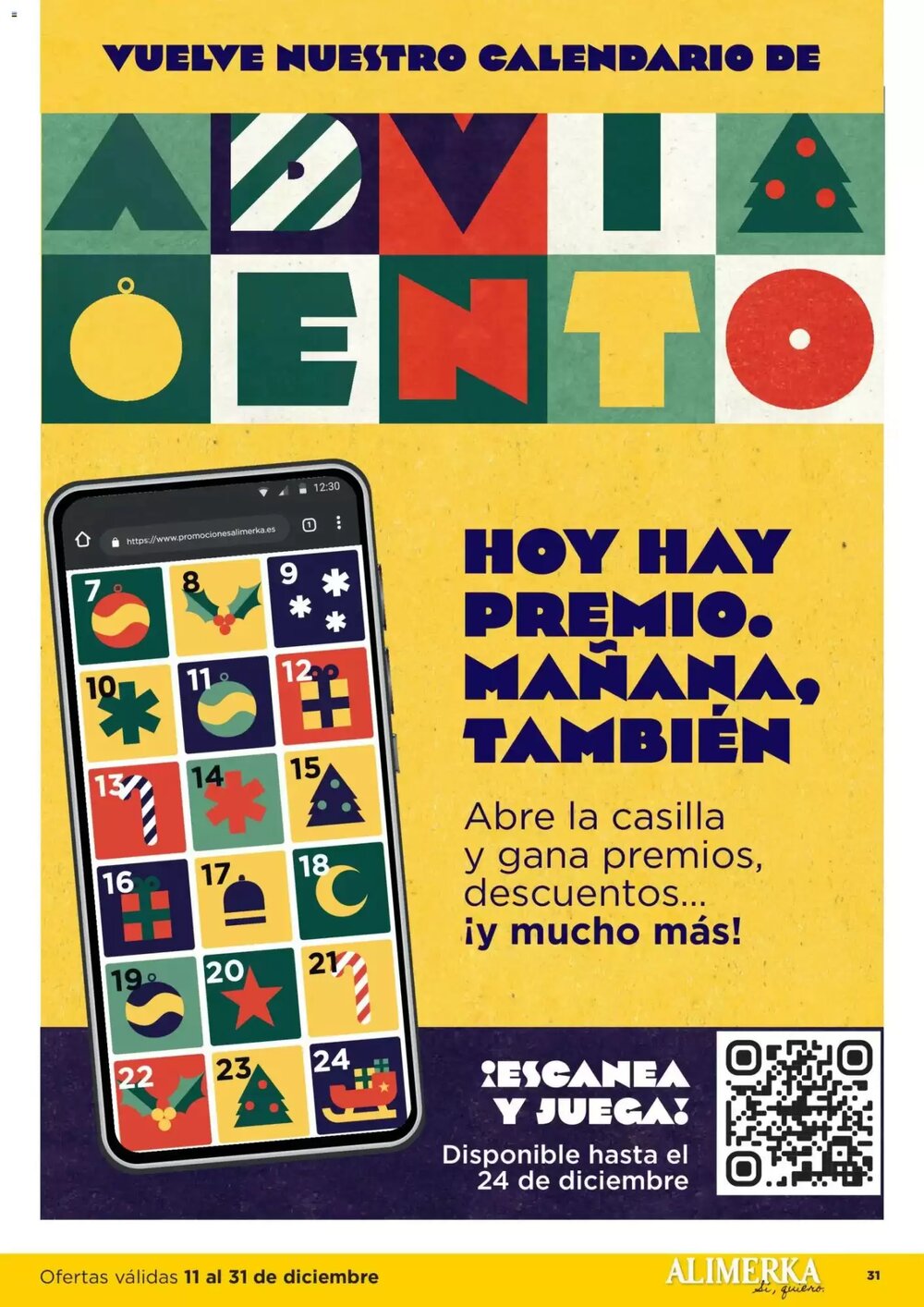 Folleto promocional de Alimerka válido desde el 11/12/2025 - Página 33.