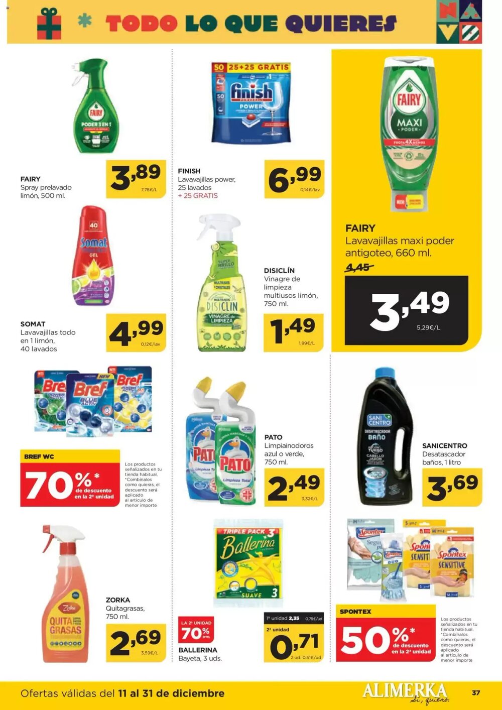 Folleto promocional de Alimerka válido desde el 11/12/2025 - Página 39.