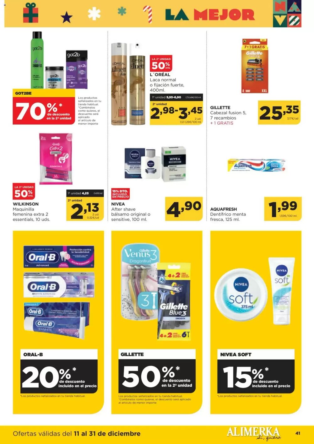 Folleto promocional de Alimerka válido desde el 11/12/2025 - Página 43.