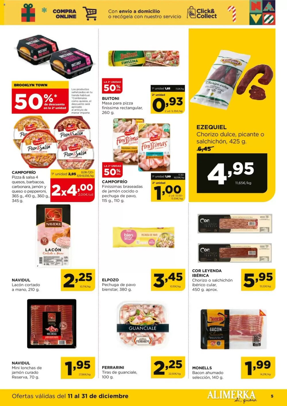 Folleto promocional de Alimerka válido desde el 11/12/2025 - Página 5.