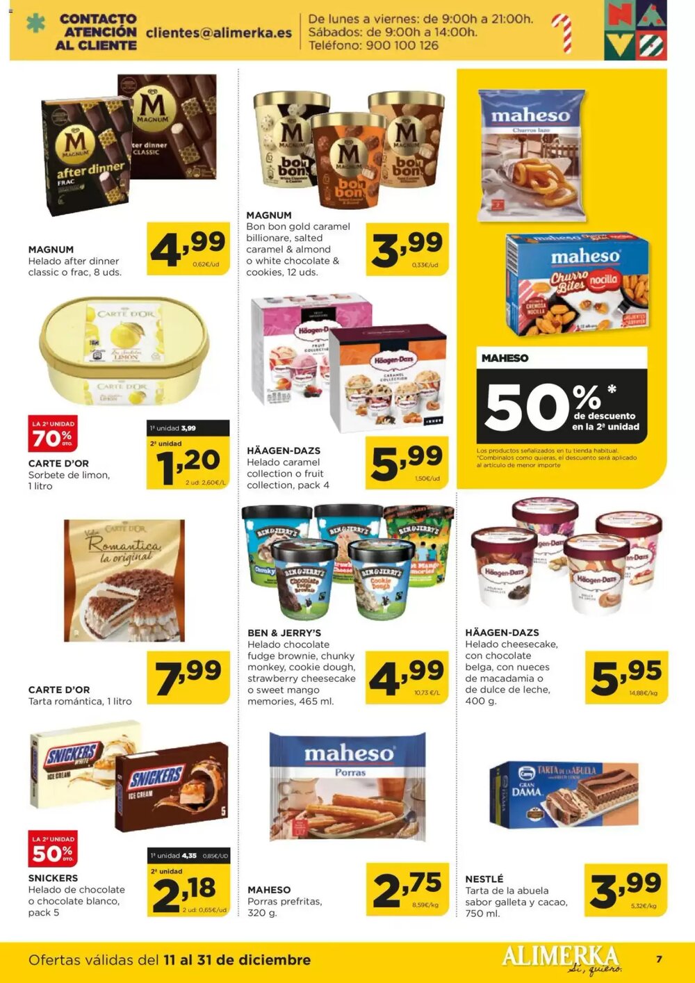 Folleto promocional de Alimerka válido desde el 11/12/2025 - Página 7.