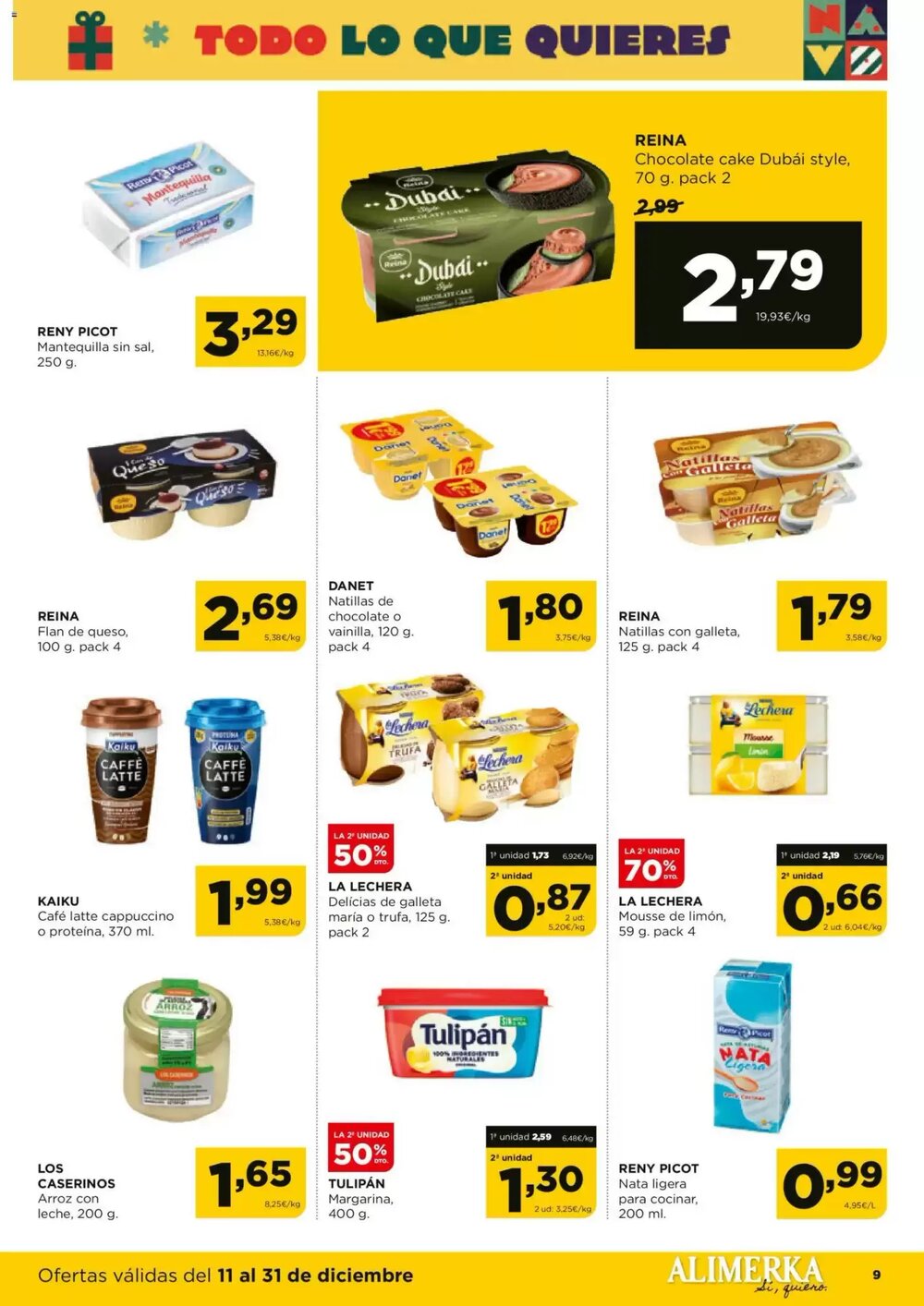Folleto promocional de Alimerka válido desde el 11/12/2025 - Página 9.