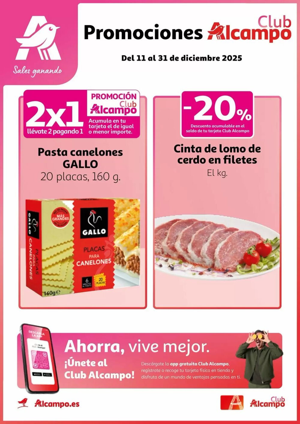Folleto promocional de Alcampo válido desde el 11/12/2025 - Página 1.