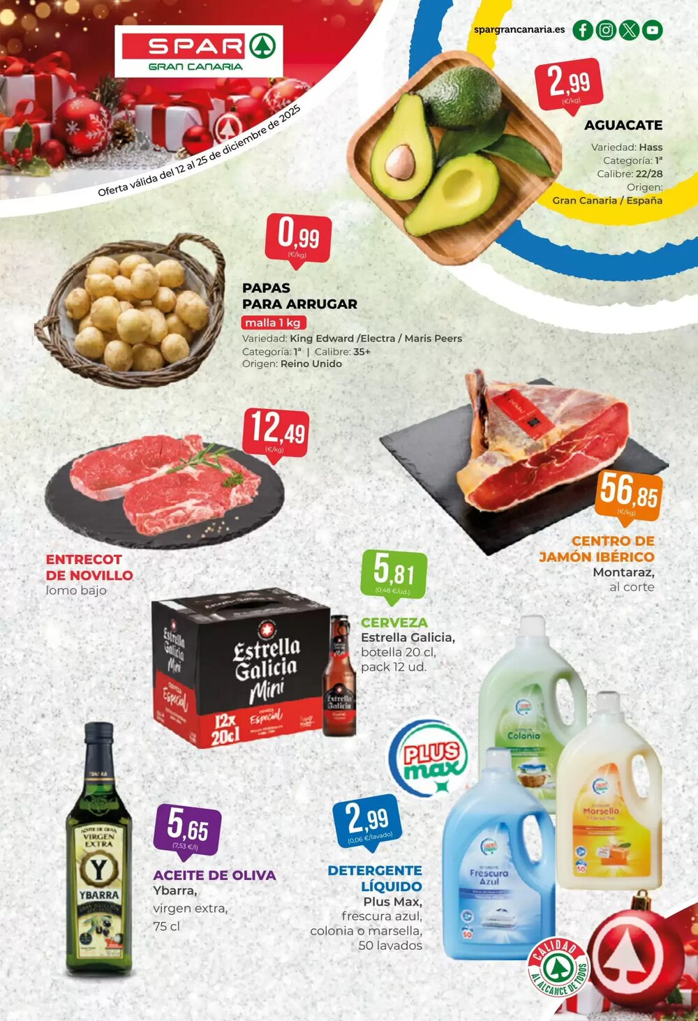 Folleto promocional de SPAR Gran Canaria válido desde el 12/12/2025 - Página 1.